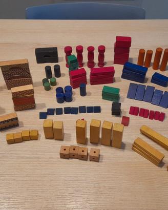 Gioco costruzioni di legno anni 70.
