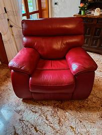 Poltrona in vera pelle