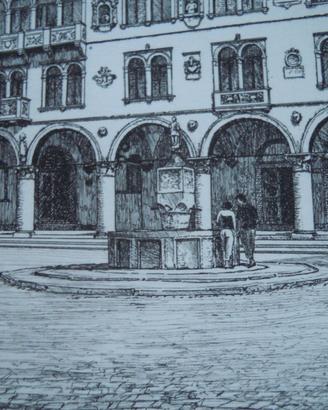 GIUSEPPE BROMBIN incisore acquaforte Belluno