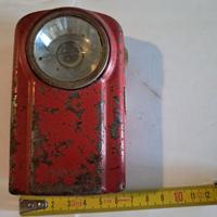 Torcia elettrica Wonder vintage, in metallo rossa.