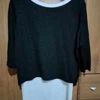 Maglia Bicolore con Effetto Doppio Strato