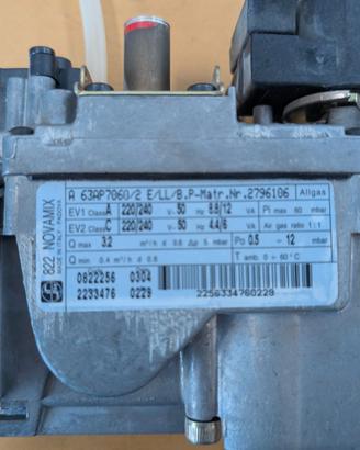 VALVOLA GAS PER CALDAI WOLF TGB-40 NOVAMIX 0822256