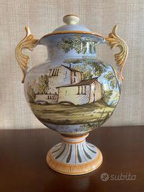 VASO MAIOLICA TERREGNA CASTELLI - Pezzo collezi