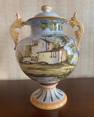 VASO MAIOLICA TERREGNA CASTELLI - Pezzo collezi