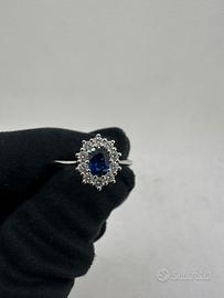 Anello Giorgio Visconti in oro, zaffiro e diamanti