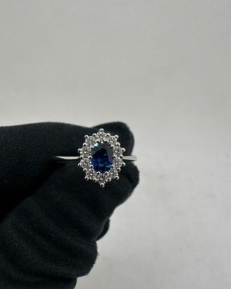 Anello Giorgio Visconti in oro, zaffiro e diamanti