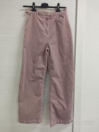 Patrizia pepe pantalone velluto coste rosa tg 38
