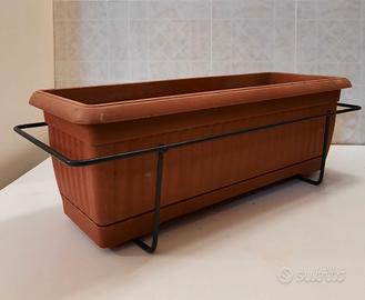 Balconiere rettangolari set da 3, lungh. 54 cm