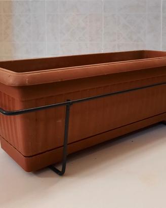 Balconiere rettangolari set da 3, lungh. 54 cm