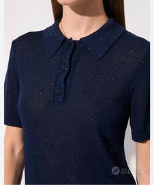 Polo donna in tricot maniche corte -L