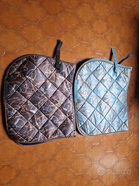 sottosella HKM colore azzurro con disegni e marron