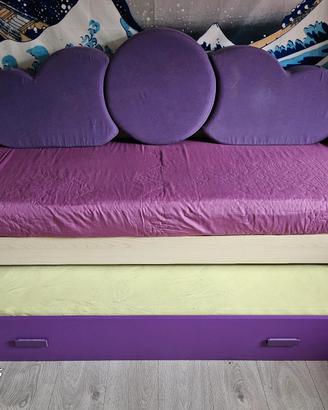 letto singolo con doppio letto 