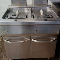 Friggitrice professionale due vasche a gas