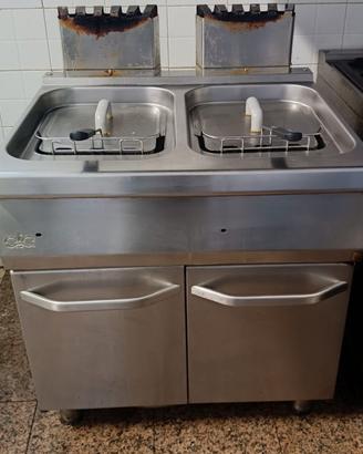 Friggitrice professionale due vasche a gas