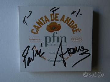 Cd doppio PFM canta De Andre' con autografi
