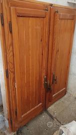 Persiana finestra legno con ante,telaioH 136 x 115