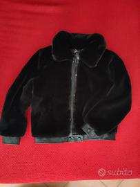 Giubbotto in ecopelliccia nero Camomilla