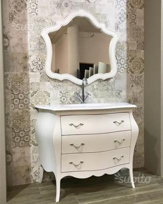 Mobile da bagno a Comó bianco Shaby