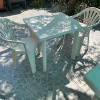 Tavolo in resina bianco 80x75