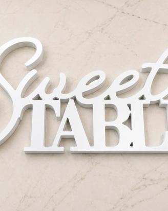Decorazione scritta Sweet Table in legno