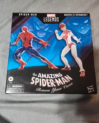 Marvel Legends SPIDERMAN & SPINNERET scatola vuota