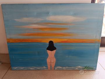 OLO SU TELA "TRAMONTO"