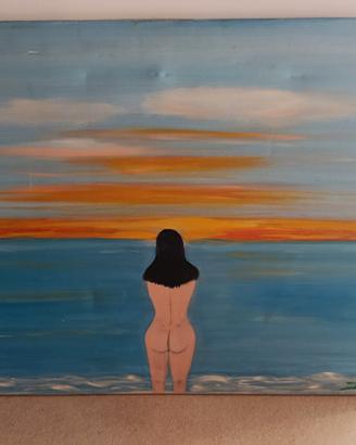 OLO SU TELA "TRAMONTO"