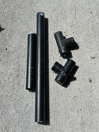 Tubi stufa a pellet 8cm neri
