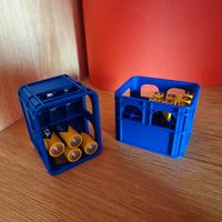 Porta pile a forma cassetta acqua