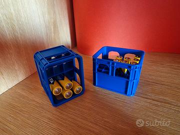 Porta pile a forma cassetta acqua