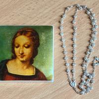 Rosario collana in argento massicciò 800 vintage