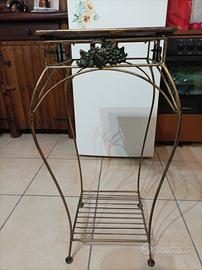 SGABELLO FIORI IN FERRO BATTUTO