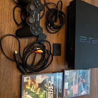 Playstation 2 fat con controller, cavi e giochi