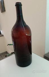Antico Bottiglione vetro ambrato