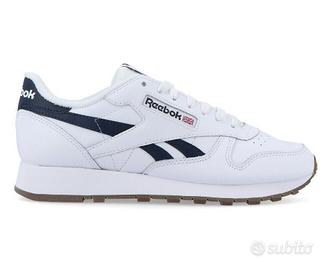 REEBOK CLASSIC LEATHER sneakers bianche blu vera p