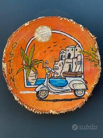 Ostuni quadro in legno dipinto a mano