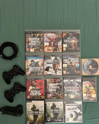 Lotto Videogiochi PS3 + Accessori Originali Sony