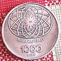 N. 01 Moneta  argento lire 1000 Roma capitale