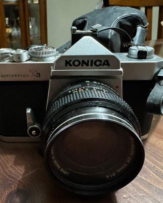 Konica t3 autoreflex completa di tutto