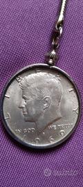 Kennedy Half Dollar del 1969 ciondolo