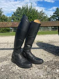 Stivali da equitazione in pelle nera