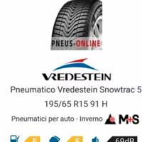 4 cerchi con gomme invernali Vredestein 195/65/15