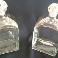 coppia bottiglie decorate