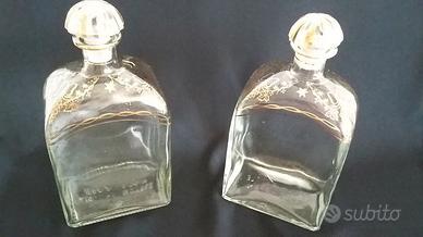coppia bottiglie decorate