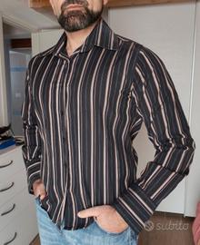 Camicia a righe da uomo L
