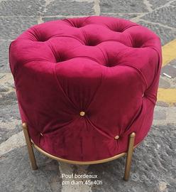 Pouf bordeaux