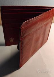 Portafoglio/portacarte Rolex vintage  pelle rossa