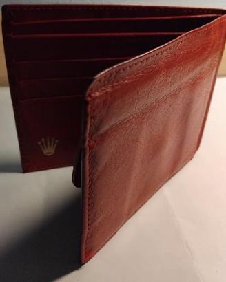 Portafoglio/portacarte Rolex vintage  pelle rossa