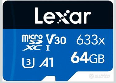 Lexar Micro SD 64GB UHS-I SDXC Classe 10 A1