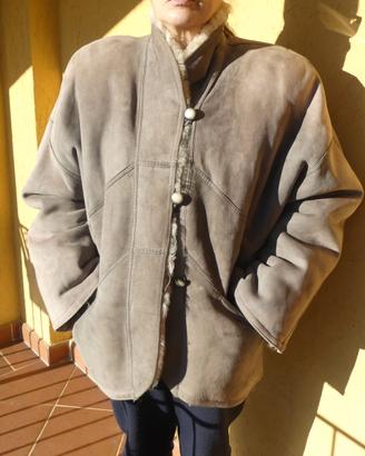 Giaccone da donna in vero montone rovesciato